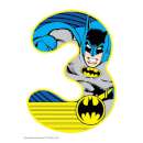 Batman Number 3 Edible Icing Image